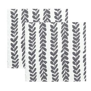 Set 2 Servilletas de Tela Floral Gris