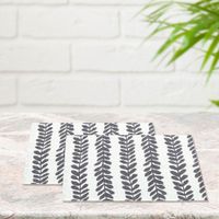 Set 2 Servilletas de Tela Floral Gris