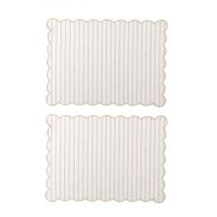 Set 2 Individuales Beige Con Líneas 33 X 45 Cm