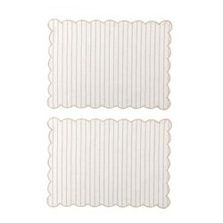 Set 2 Individuales Beige Con Líneas 33 X 45 Cm
