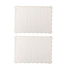 Set 2 Individuales Beige Con Líneas 33 X 45 Cm