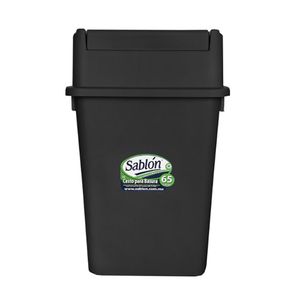 Cesto para Basura con Balancín Frontal Negro 65 L
