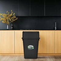 Cesto para Basura con Balancín Frontal Negro 65 L