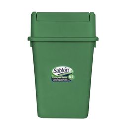 Cesto para Basura con Balancín Frontal Verde 65 L