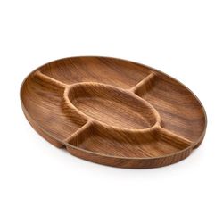 Boquitero Redondo con Divisiones Color Madera