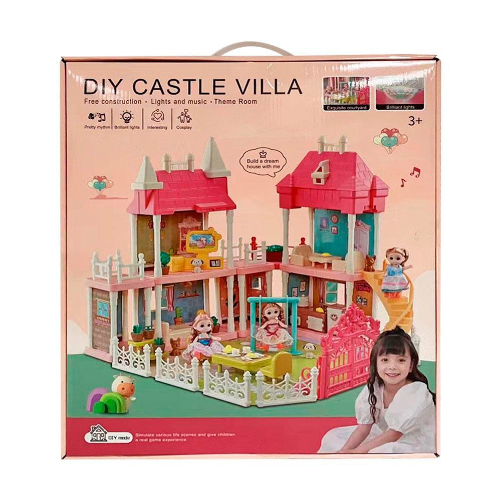 Set de Juego Casa de Muñecas Tipo Castillo con Luces y Sonidos Set de Castillo Armable con…