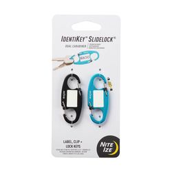 Set de 2 Mosquetones IdentiKey SlideLock con Etiqueta