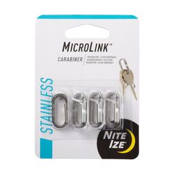Set de 4 Mosquetones MicroLink de Acero Inoxidable