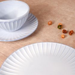 Plato para Cena Celeste Tornasol 10.8 Plg