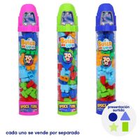 Bloques para Armar en Tubo 70 Pzas Colores Surtidos