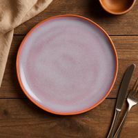 Plato para Cena Rosa Tornasol con Orilla 10.8 Plg
