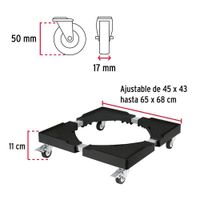 Base con Rodos Ajustable Soporta 400 Kg -  Fiero