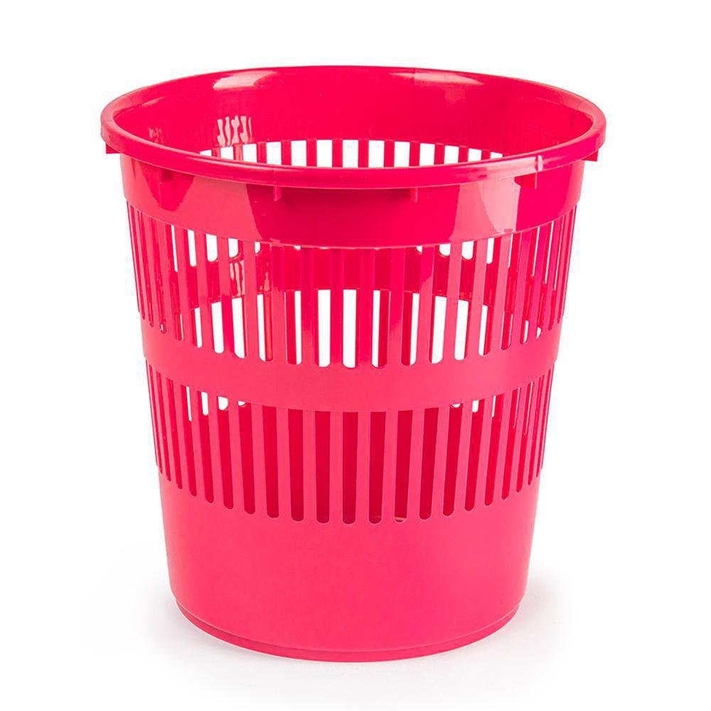 Papelera Plástica Color Fucsia