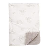 Manta Acolchada Elefante Blanco y Gris