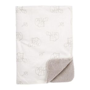 Manta Acolchada Elefante Blanco y Gris