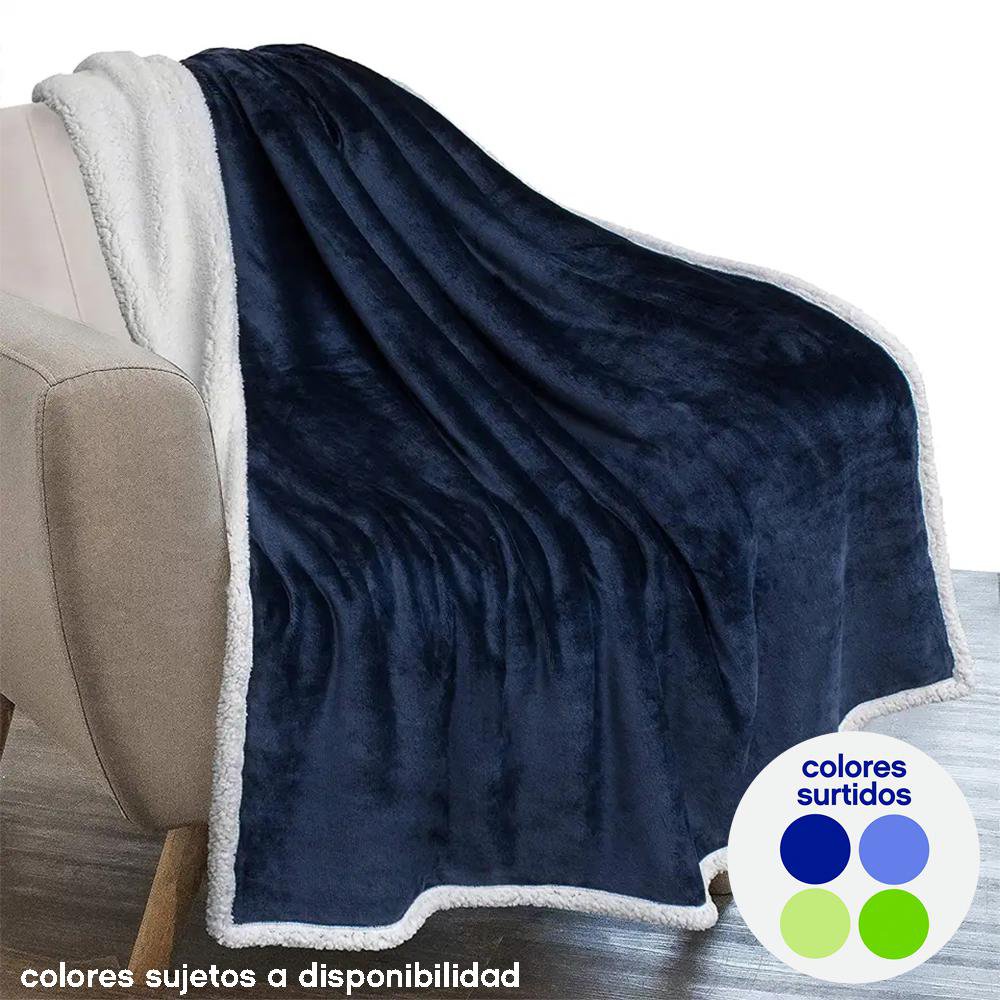 Frazada 127 x 152 cm Colores Surtidos Frazada Gruesa de Poliéster de 127 x 152 cm - Colore…