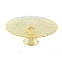 Plato Pastelero Amarillo con Base