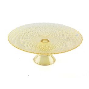Plato Pastelero Amarillo con Base