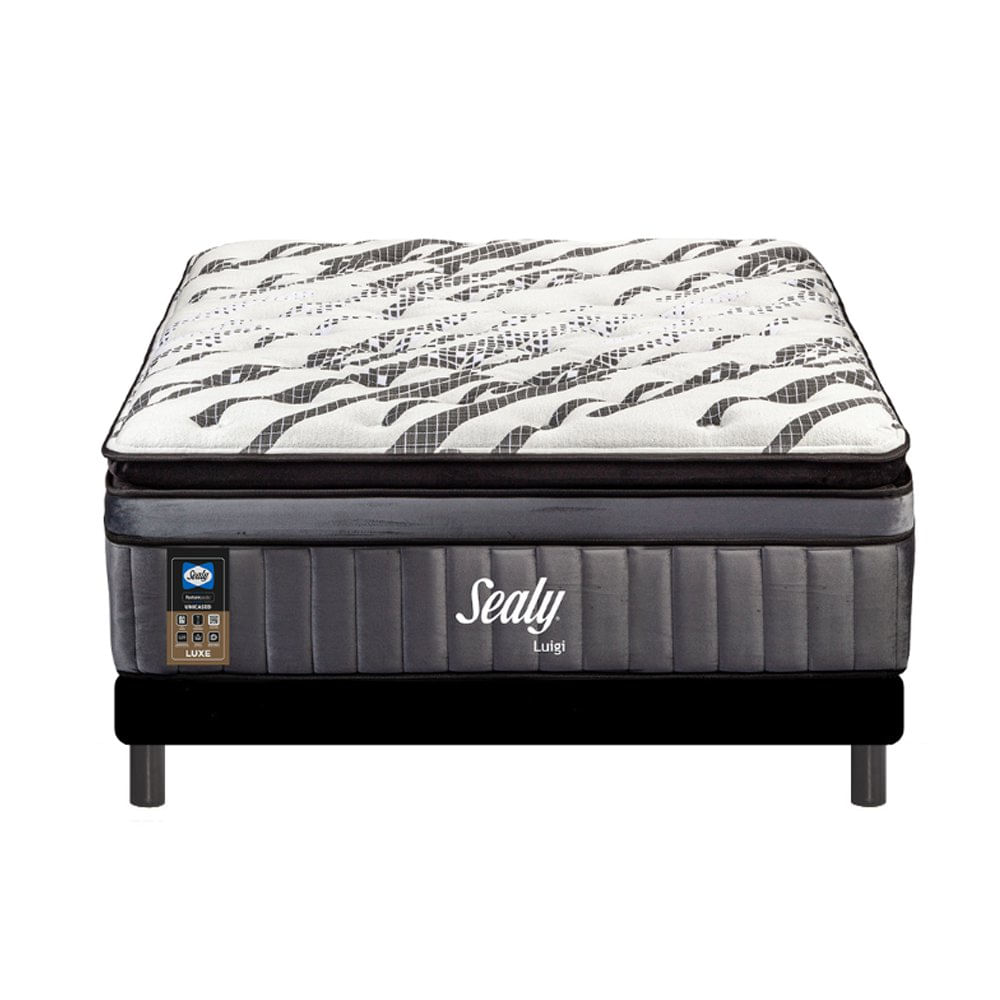 Set de Cama Colchón + Base Luigi Unicased - Varios Tamaños Queen
