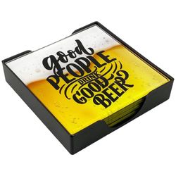 Set de 4 Porta Vasos Decorativo con Base Cuadrada