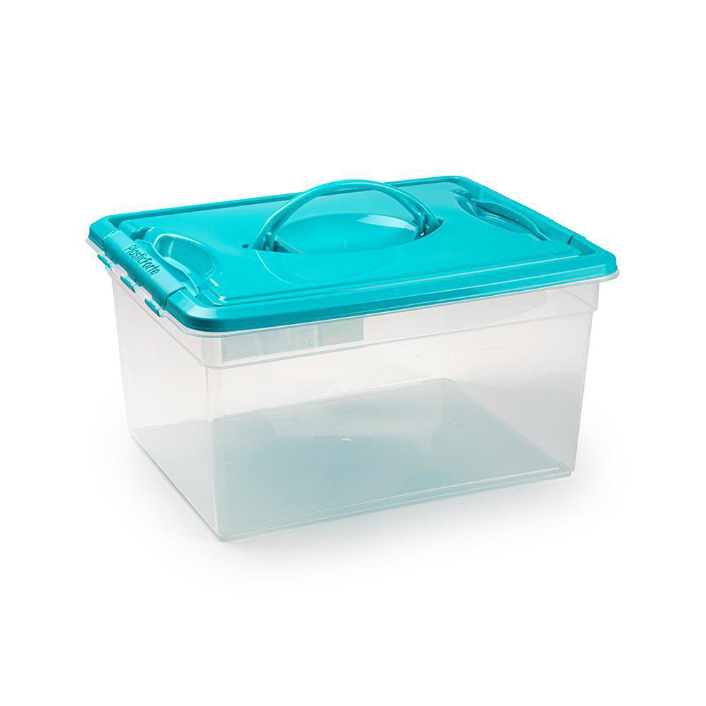 Caja Organizadora 12 L Color Turquesa