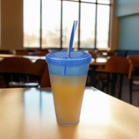 Vaso con Tapadera Azul Transparente 700 Ml