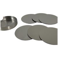 Set de 6 Porta Vasos Plateados con Base Redondo