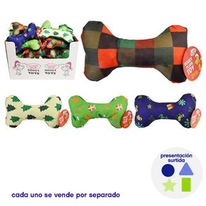 Juguete para Perros en Forma de Hueso Navideño Diseños Surtidos
