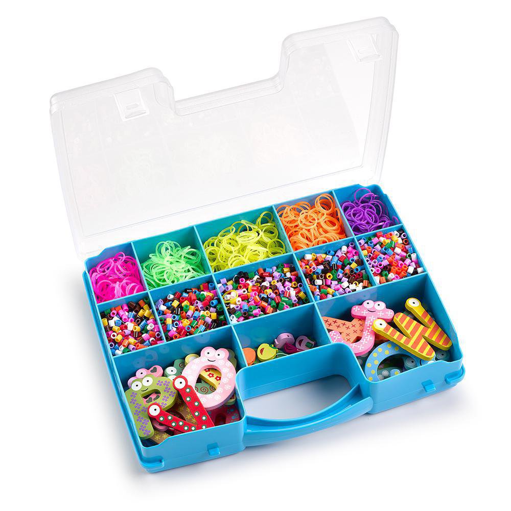 Caja Organizadora con Compartimentos Color Turquesa