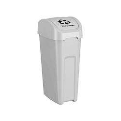 Bote Balancín Cuadrado para Basura Reciclable Blanco 50 L