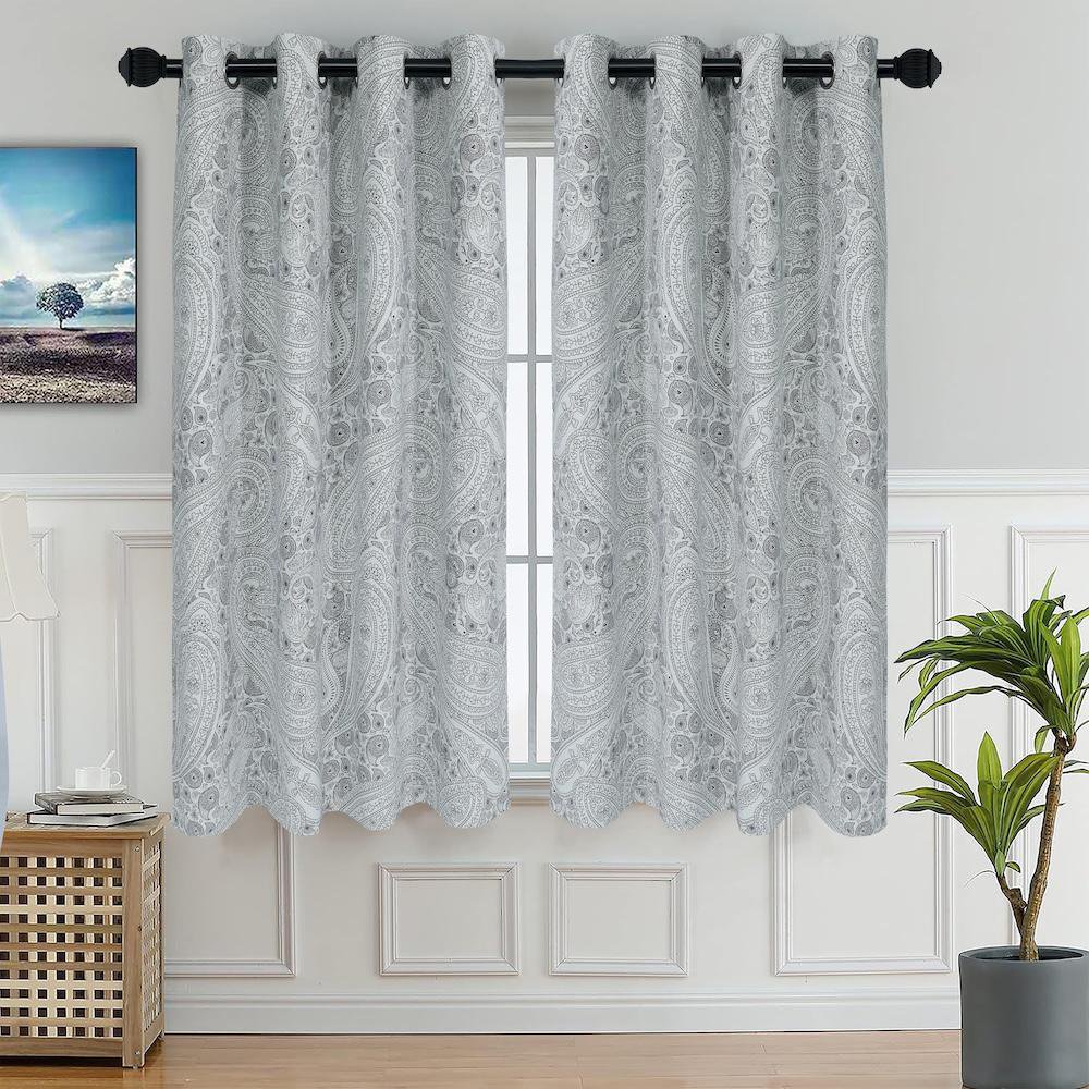 Set de 2 Cortinas Azul 80% Black Out Set de 2 Cortinas Algodón 80% Black Out Color Azul Di…