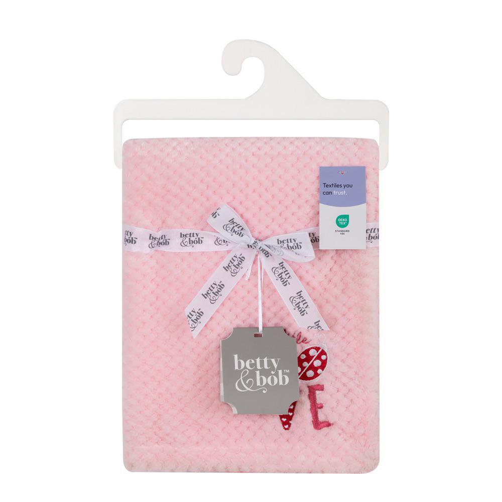 Frazada Infantil 76 x 102 cm Diseño Love Color Rosado Frazada Rosada Diseño Love 76 X 102…