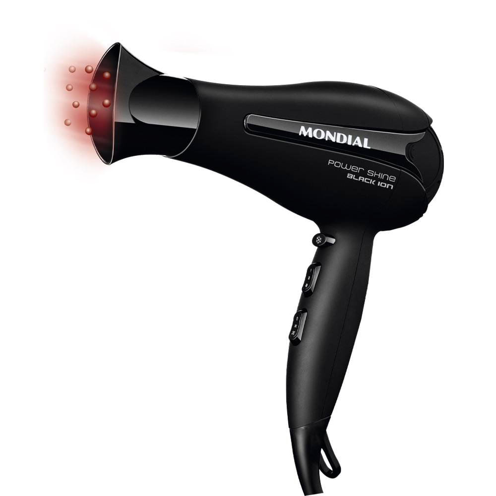 Secadora de Cabello Power Shine Black Ion