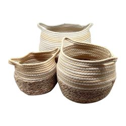 Cestas con Asa 3 Pzas 34x34x24 Cm