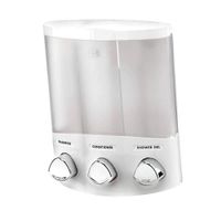 Dispensador de Pared Triple para Shampoo Acondicionador y Gel