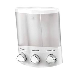 Dispensador de Pared Triple para Shampoo Acondicionador y Gel