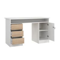 Escritorio FPlus con Llave Blanco Roble