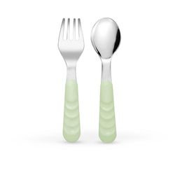 Set de Cubiertos Verde Pastel Plegables