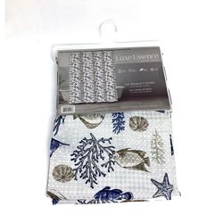 Cortina de Baño Océano con Ganchos