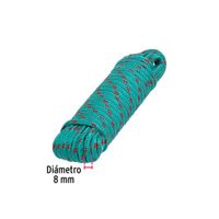 Cuerda Trenzada de Polipropileno Multicolor 8 Mm x 15 M