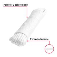 Cuerda de Poliéster Diamante Blanca 6 Mm x 15 M
