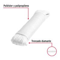 Cuerda de Poliéster Diamante Blanca 5 Mm X 15 M