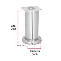 Pata para Sofá y Mueble Cromo 120 Mm