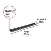 Guardapolvo para Puerta con Funda Negro 100 Cm