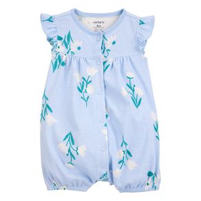 Mameluco Floral Azul - Varias Tallas