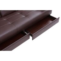 Sofá Cama Rudy Café de 3 Plazas 180X81X79 Cm
