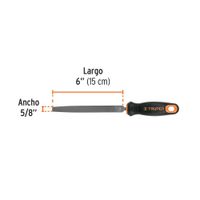 Lima Plana Fina con Mango 6 Plg