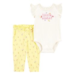 Conjunto 2 Pzas Floral Amarillo - Varias Tallas