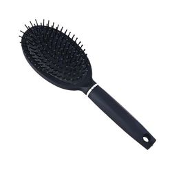 Cepillo Ovalado con Mango Ergonómico para Cabello Negro