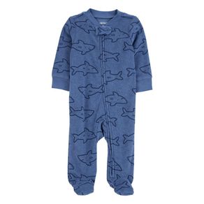 Mameluco Texturizado Azul con Diseño de Tiburones para Niño - Varias Tallas